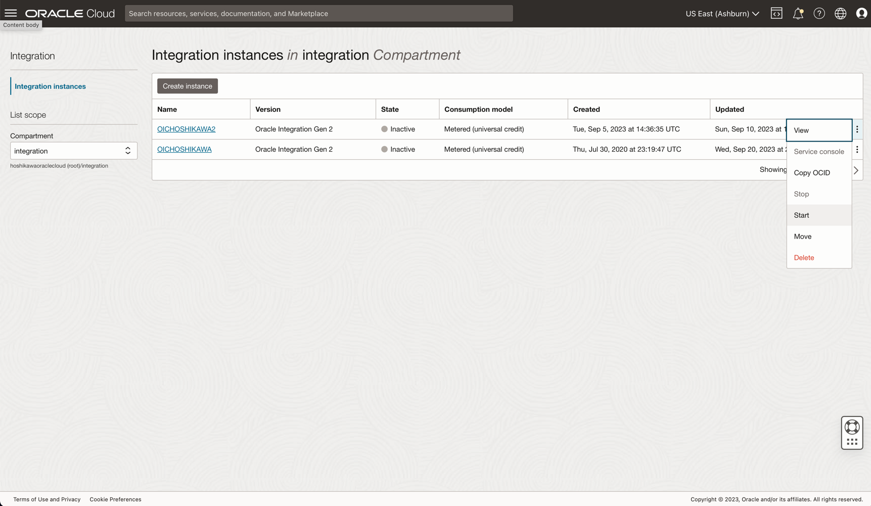 Oracle Integration instances img_2.png